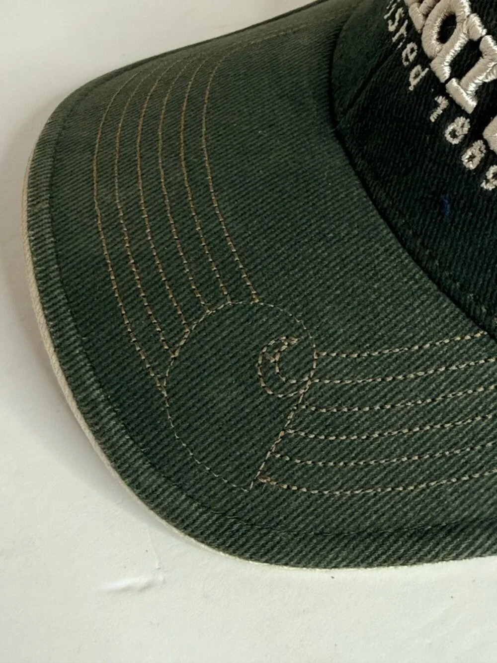 Carhartt Green Established 1889 100% Cotton Strap Back Hat Cap Embroidery